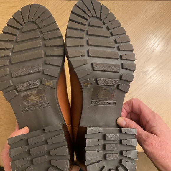 Women’s Vince Canute cognac leather  booties new - Picture 3 of 4